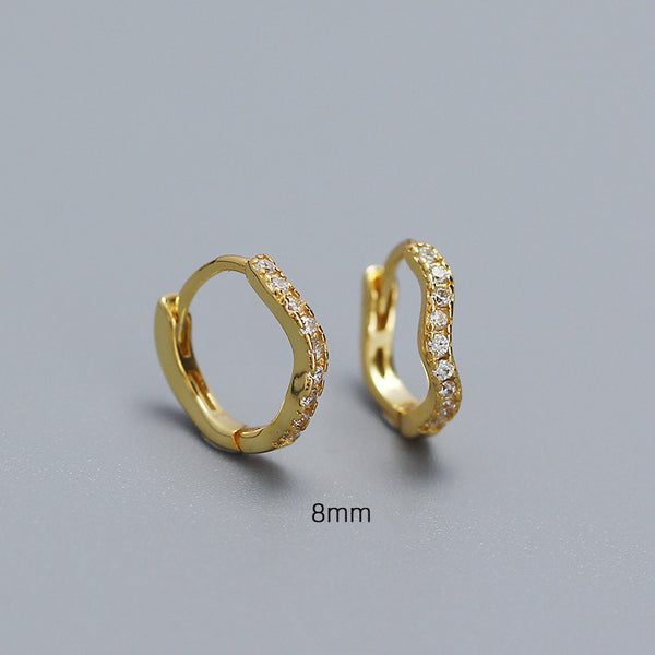 Wave Stackable Hoop Earrings