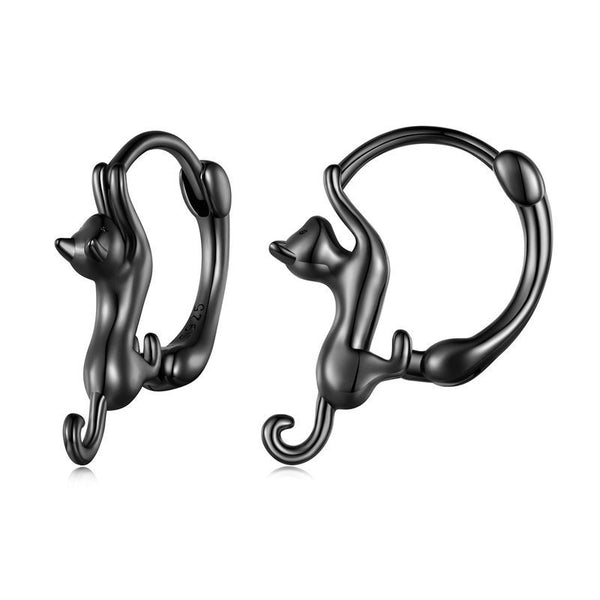 Cute Cat Hoop Earrings