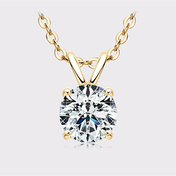 Four-Prong Moissanite Wedding Necklace