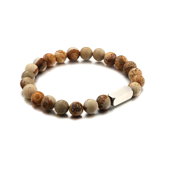 Custom Raw Stone Beaded Bracelet