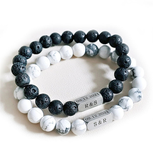 Custom Raw Stone Beaded Bracelet