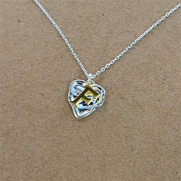 Initial Letter Heart Necklace