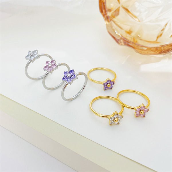 Dainty Flower Band Ring