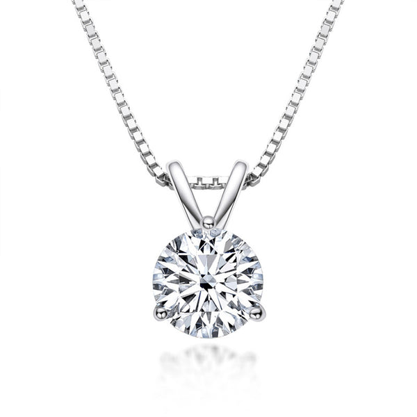 Solitaire Moissanite Wedding Necklace