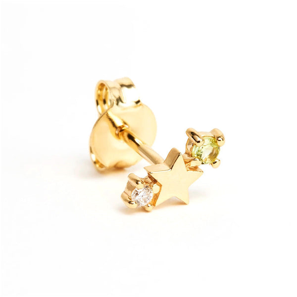 Astrology Zodiac Sign Star Stud Earrings