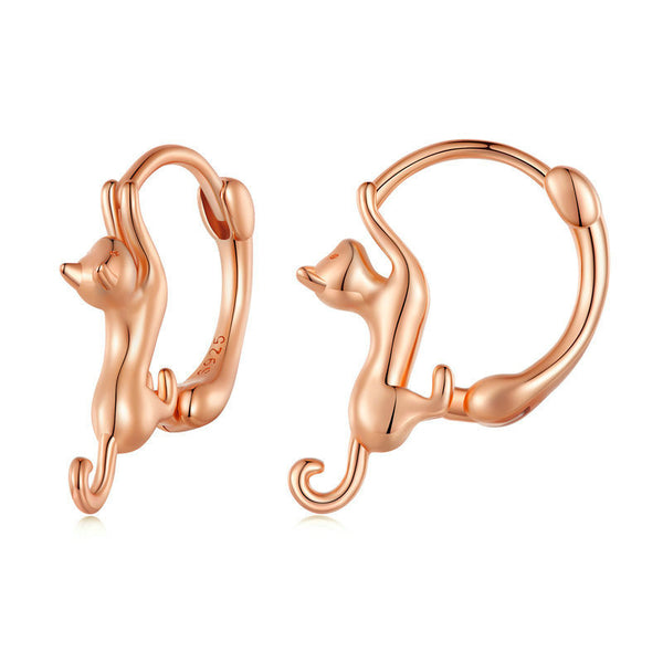 Cute Cat Hoop Earrings