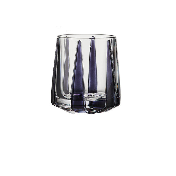 Color Striped Hexagonal Drinking Glass