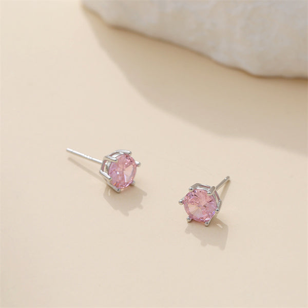 Six-Prong Birthstone Stud Earrings