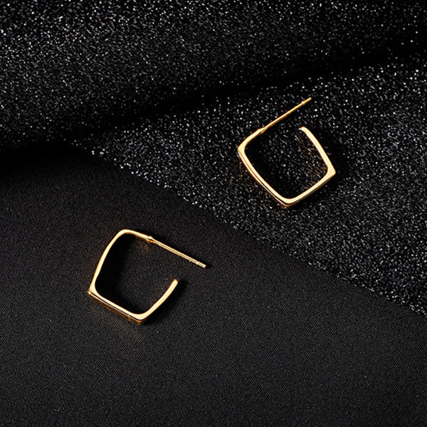 Geometric Square Hoop Earrings