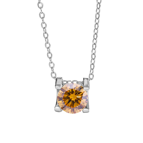 Four-Prong Moissanite Wedding Necklace