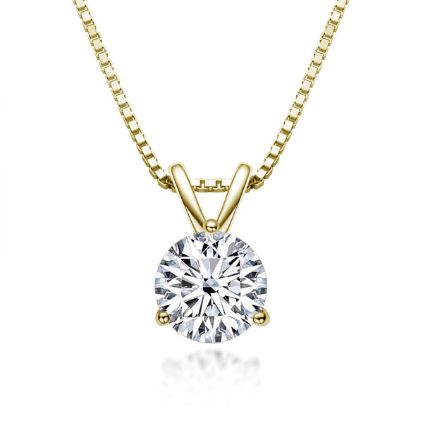 Solitaire Moissanite Wedding Necklace