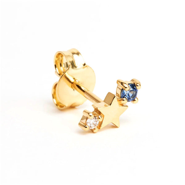 Astrology Zodiac Sign Star Stud Earrings