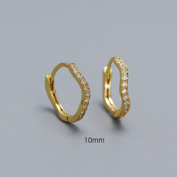 Wave Stackable Hoop Earrings