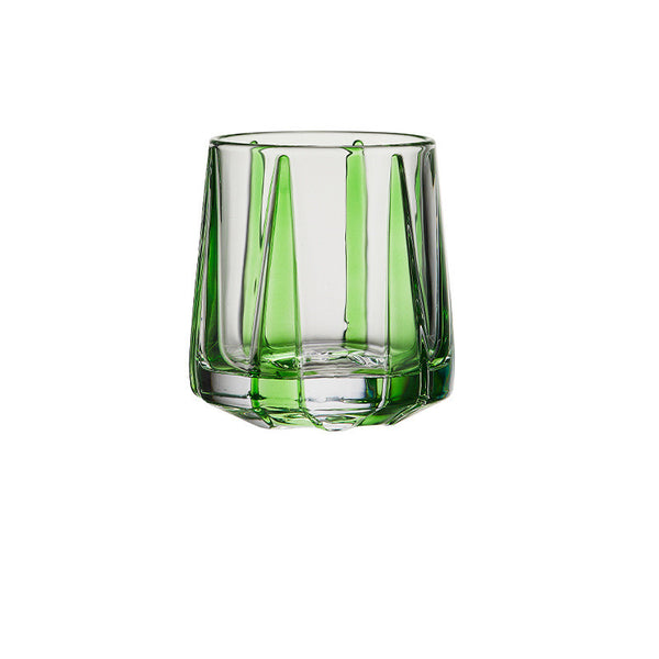 Color Striped Hexagonal Drinking Glass