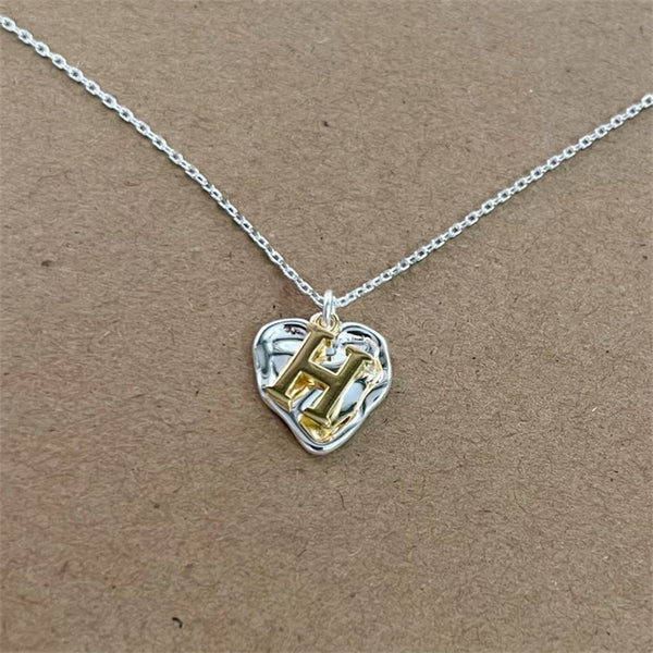 Initial Letter Heart Necklace