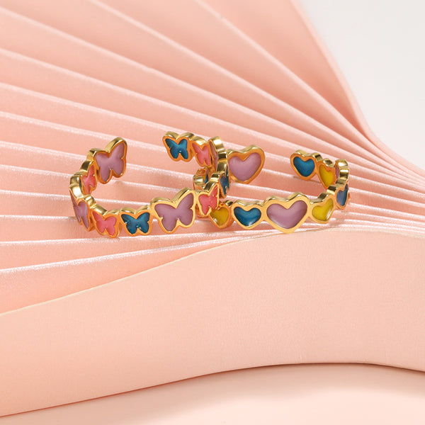 Colorful Butterfly Luminous Ring