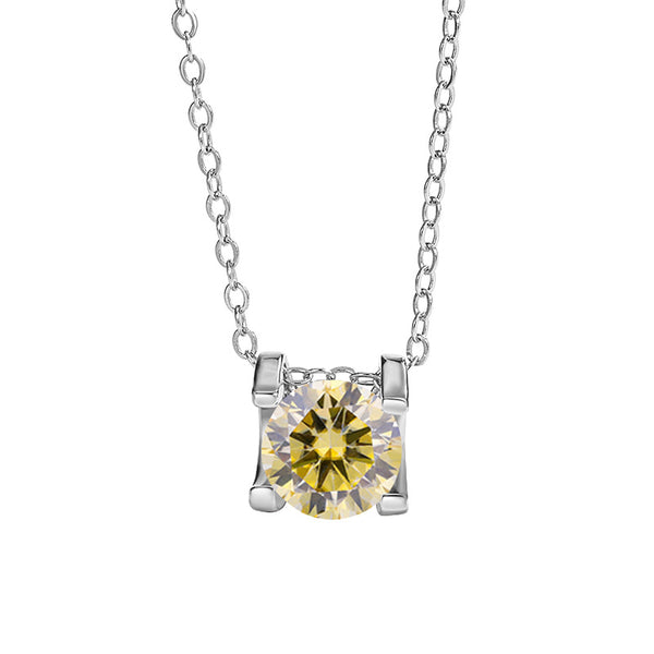 Four-Prong Moissanite Wedding Necklace