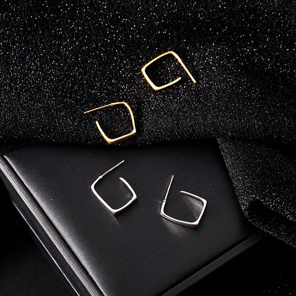 Geometric Square Hoop Earrings