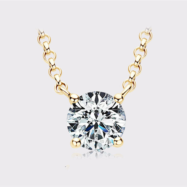 Four-Prong Moissanite Wedding Necklace