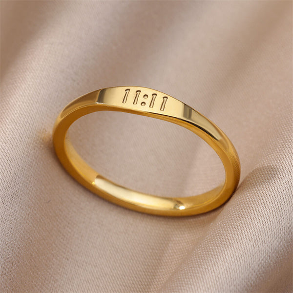 Gold Lucky Numbers Ring