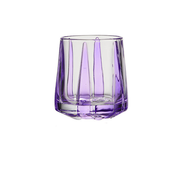 Color Striped Hexagonal Drinking Glass