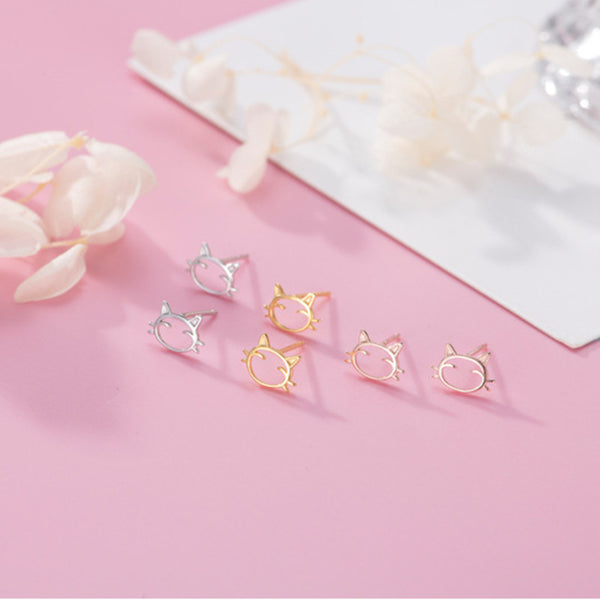 Cute Cat Stud Earrings