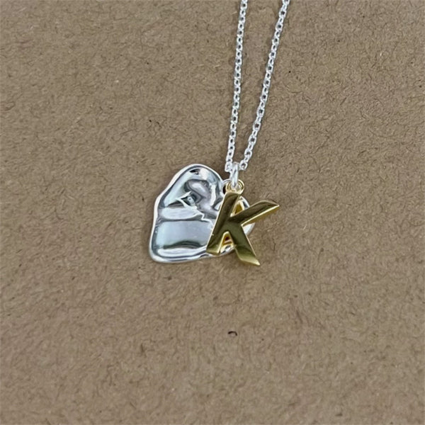 Initial Letter Heart Necklace