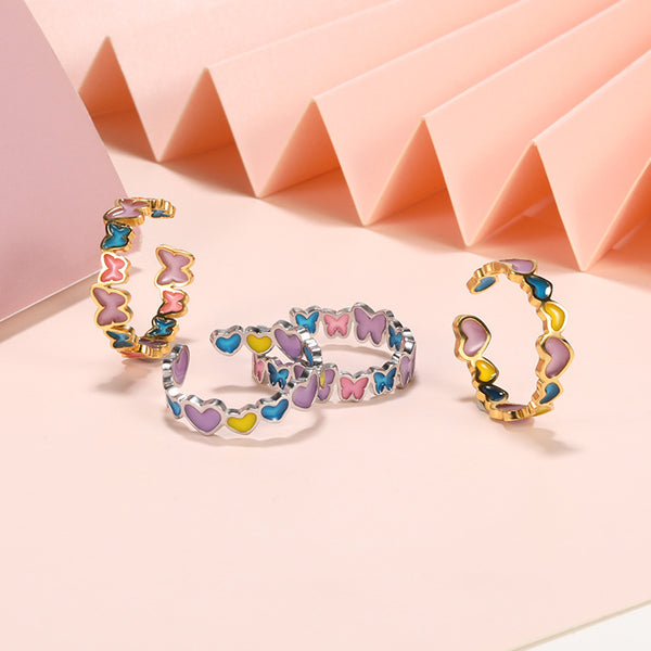 Colorful Butterfly Luminous Ring