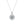 Moissanite Halo Circle Wedding Necklace