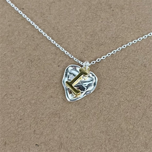 Initial Letter Heart Necklace