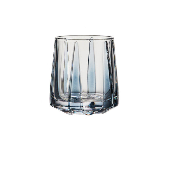 Color Striped Hexagonal Drinking Glass