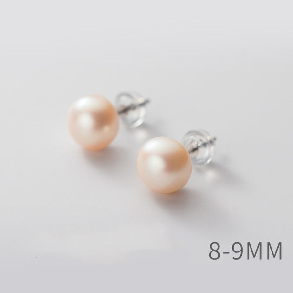 Sterling Silver Pearl Stud Earrings