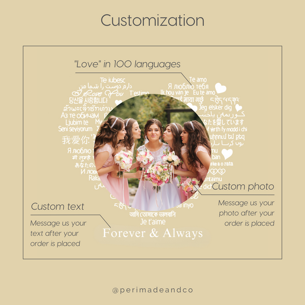 Custom Heart Photo Projection Keychain