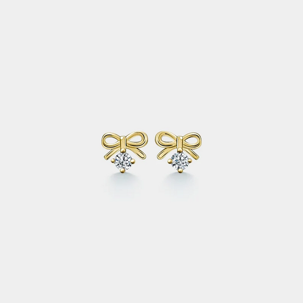 Bow Tie Bowknot Wedding Stud Earrings