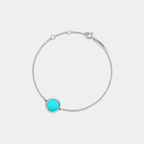 Dainty Turquoise Photo Locket Bracelet