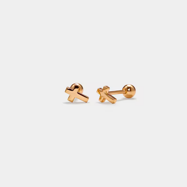 Simple Minimalist Cross Stud Earrings