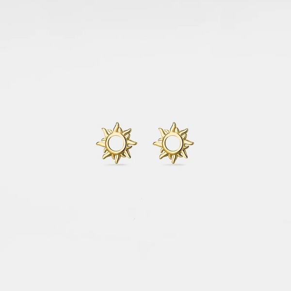 Dainty Tiny Sun Stud Earrings