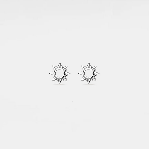 Dainty Tiny Sun Stud Earrings