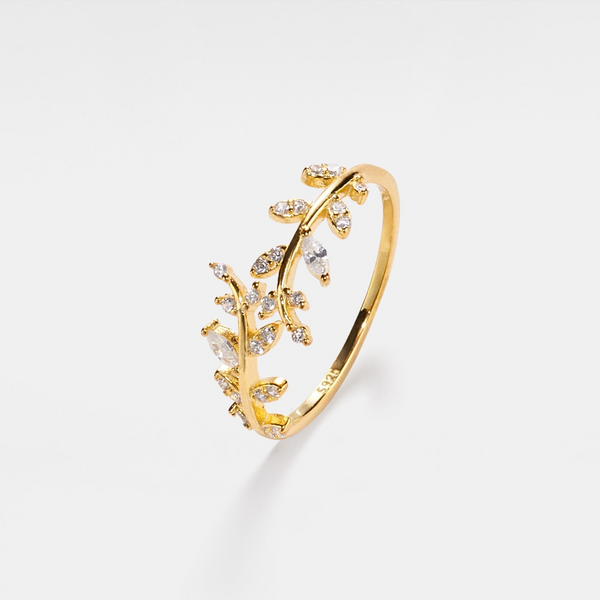 Olive Tree Leaf Branch Friendship Ring