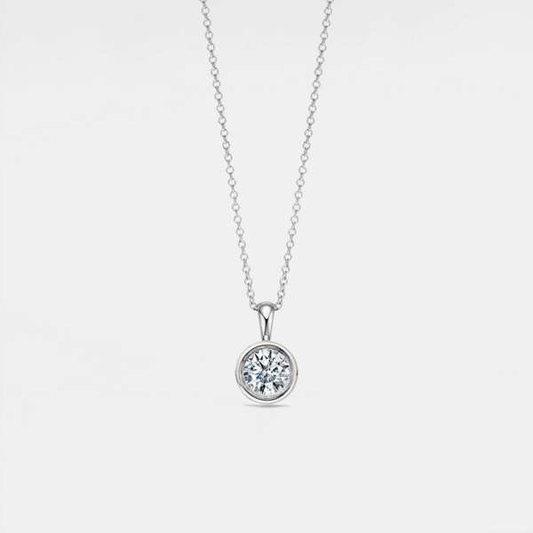 Solitaire Bubble Moissanite Necklace