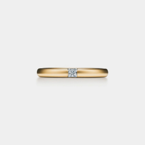 Moissanite Princess Cut Wedding Band Ring