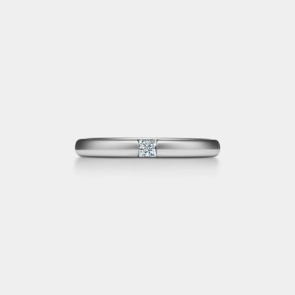 Moissanite Princess Cut Wedding Band Ring