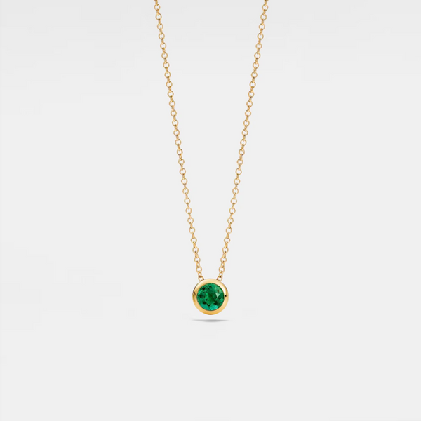 Round Cut Birthstone Layering Necklace