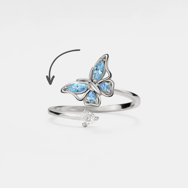 Butterfly Anxiety Fidget Spinner Ring