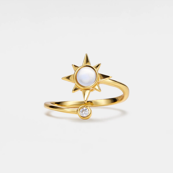 Opal Star Fidget Spinner Ring