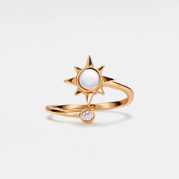 Opal Star Fidget Spinner Ring