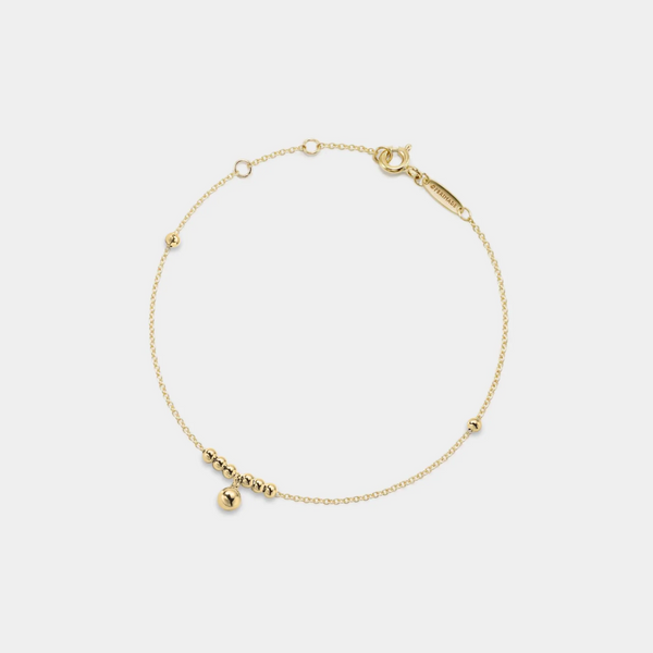 Dainty Gold Bell Bead Anklet