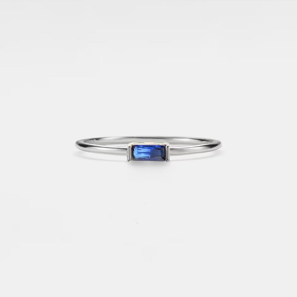 Baguette Cut Birthstone Ring