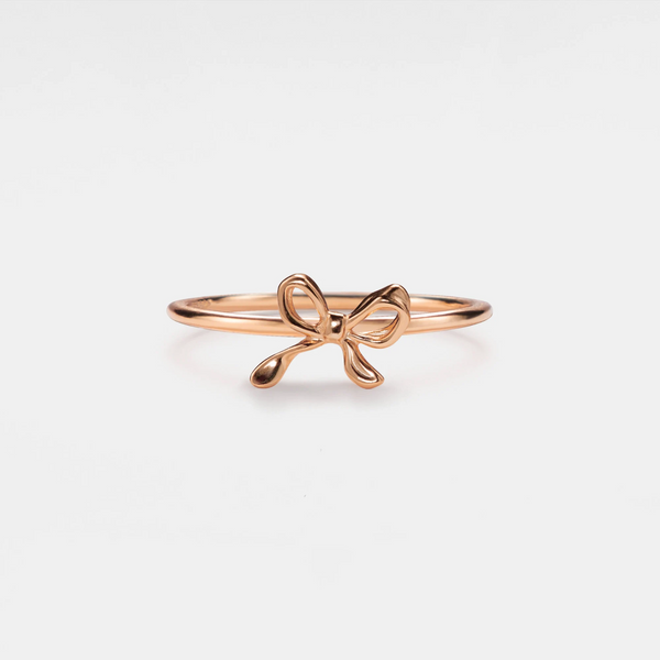 Bow Tie Bowknot Thin Stacking Ring