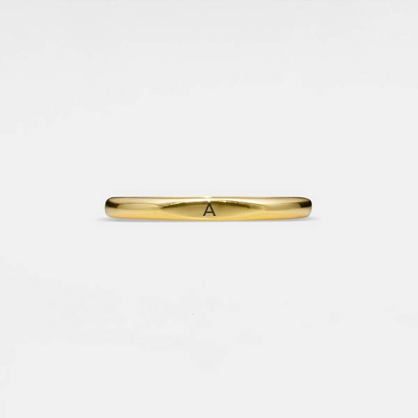 Custom Letter Stacking Couple Ring